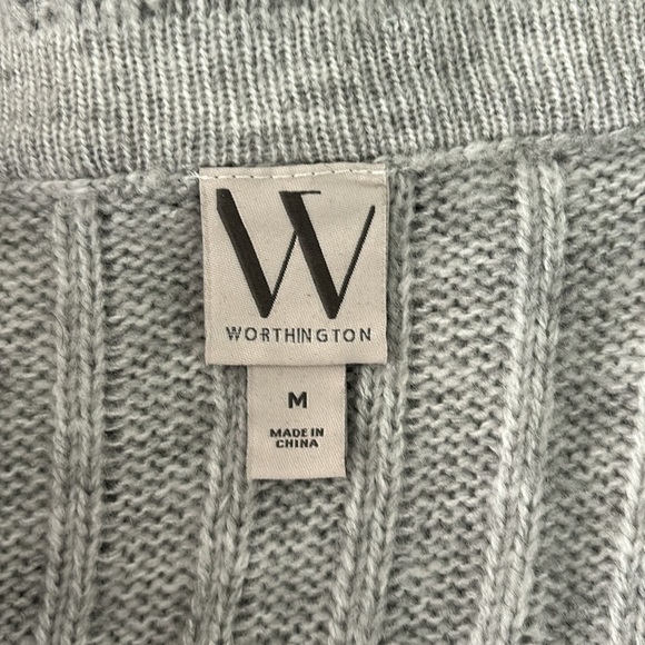 Grey Off Shoulder Top Women's Long Sleeve - Picture 5 of 6